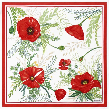 Serviette Fleurs de pavot