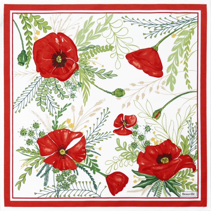 Fleurs de pavot napkin