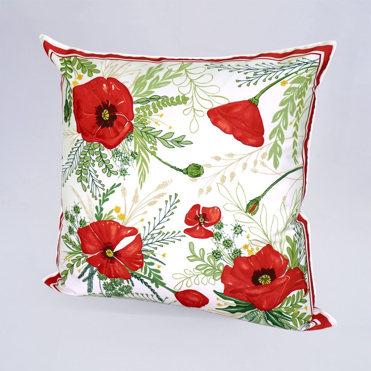 Fleurs de pavot Cushion cover