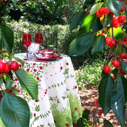 Fruits d'été coated Tablecloth