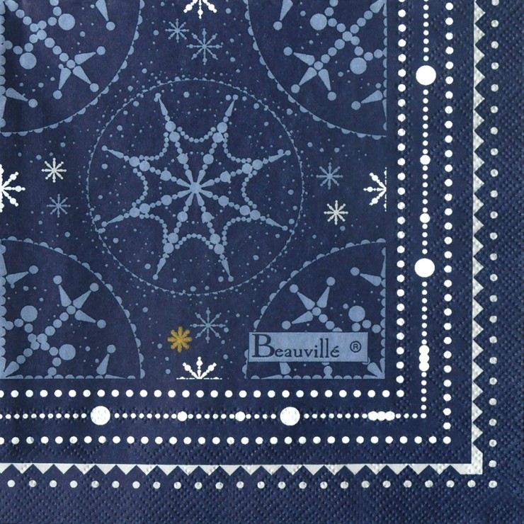 Megève Paper Napkins - Navy Blue