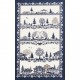 Chalets enchantés tea towel