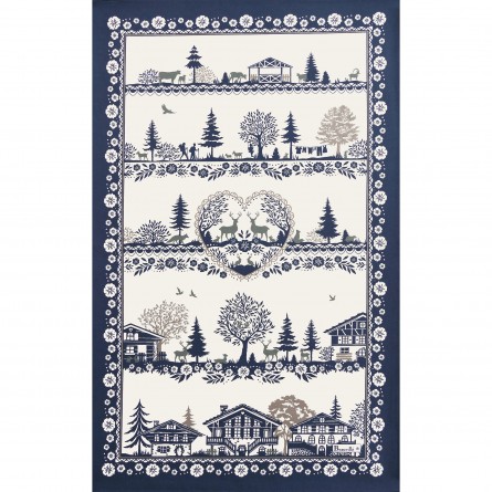 Chalets enchantés Tea towel