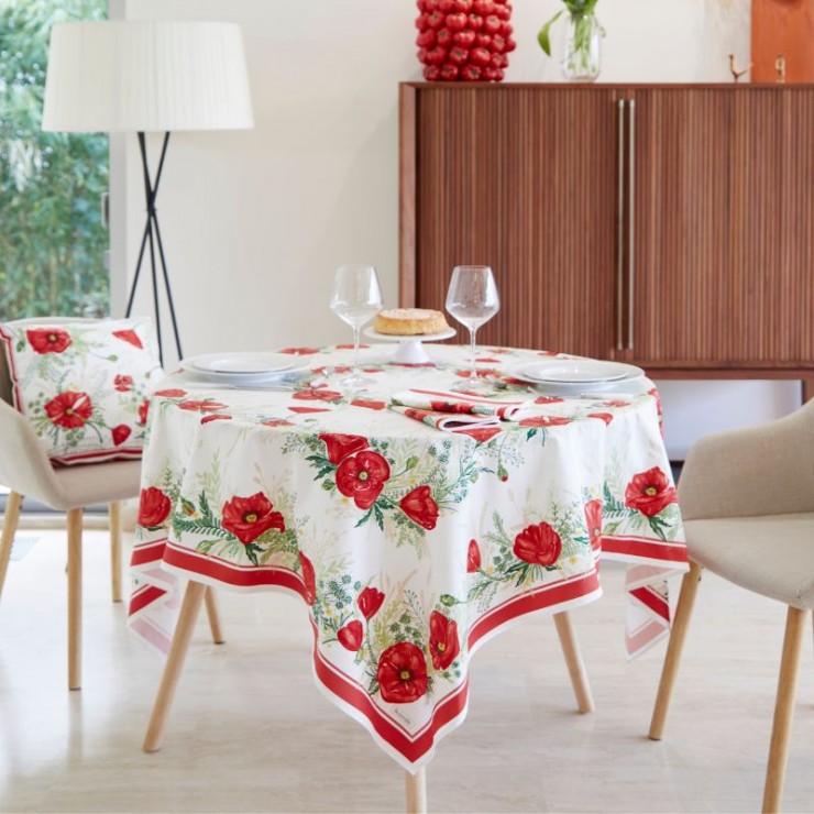 Fleurs de pavot tablecloth